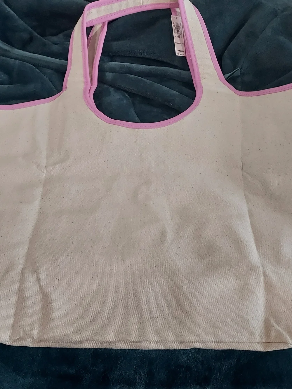 Victoria's Secret Pink Trim Canvas Tote
